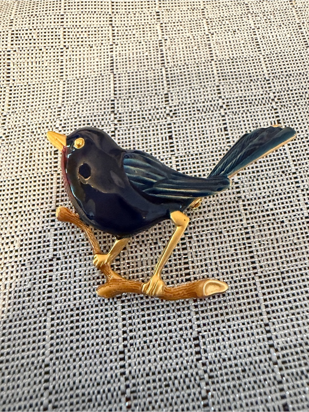 Vintage Museum Reproductions Enamel Bluebird Brooch